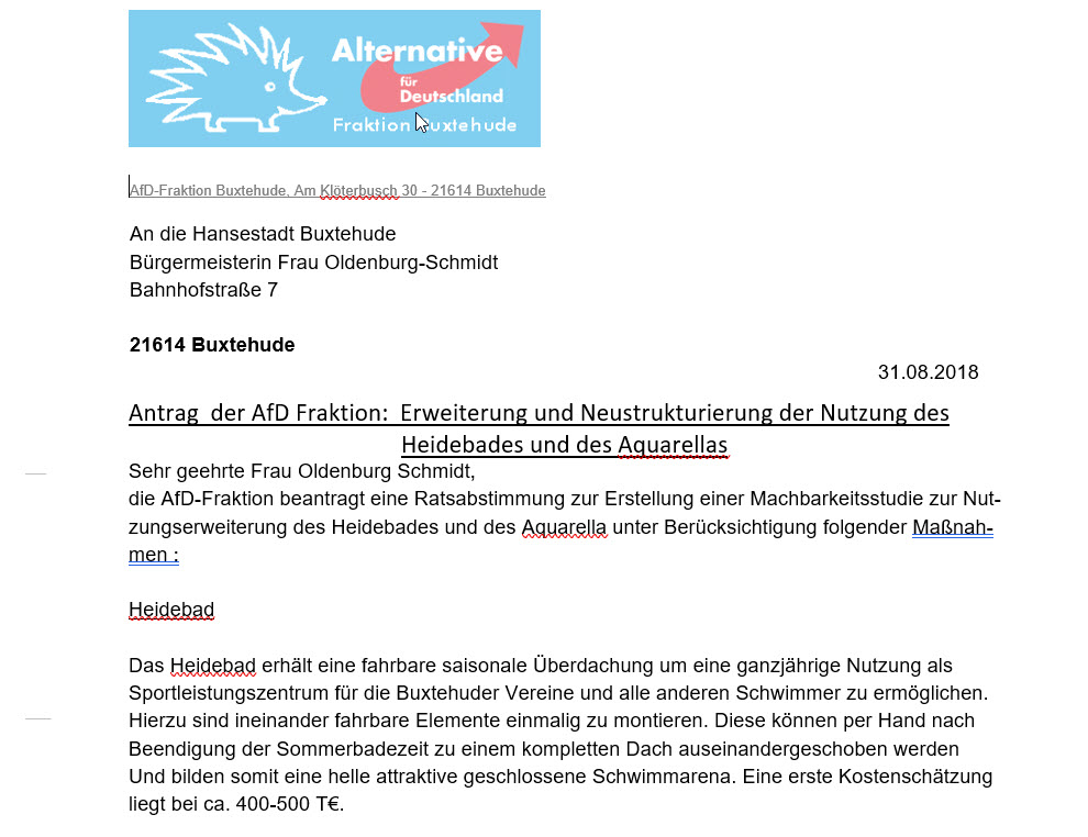 2018 08 31 Antrag zur Erweiterung und Strukturierung des Heidebades 1